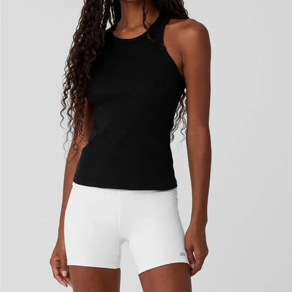 Alo Ribbed Devoted Tank in Black Sz XS - Picture 1 of 3
